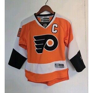 Philadelphia Flyers Jersey Youth Size S/M Mike Richards Reebok Orange Hockey NHL